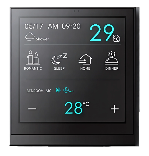 Touch Panel 4 inch, BLACK FRAME - Green Controls